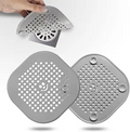 Plieger B.V. 2-Pack Silicone Drain Hair Catcher – Shower & Sink Drain Strainer, Hair Stopper for Bathroom, Kitchen & Tub, Grey