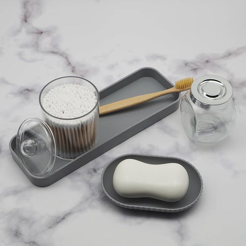 Plieger B.V. 10-Piece Bathroom Accessory Set – Complete Grey Bathroom Set for Modern Home Decor