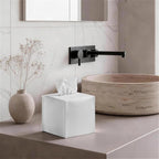Plieger B.V. Square Leather Tissue Box Cover – Decorative Tissue Holder for Bathroom & Home Decor